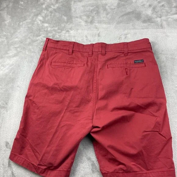 Lee Red Flat Front Cotton Shorts Men's Size 36 - Picture 8 of 8